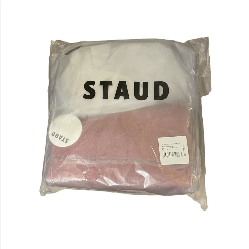 STAUD | Acute Flap Leather Shoulder Scarlet - Picture 2 of 8